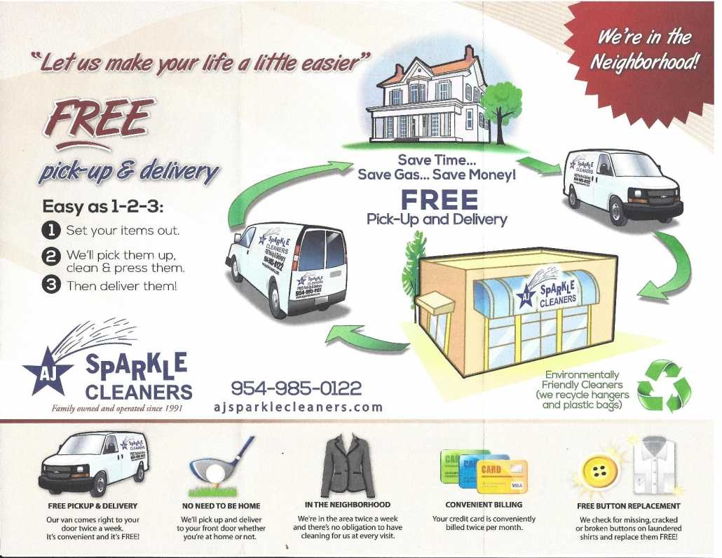 Free Pickup & Delivery Excel Dry Cleaners July 1